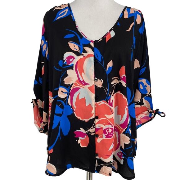 Yumi Kim Floral Blouse Size Medium - Picture 1 of 8